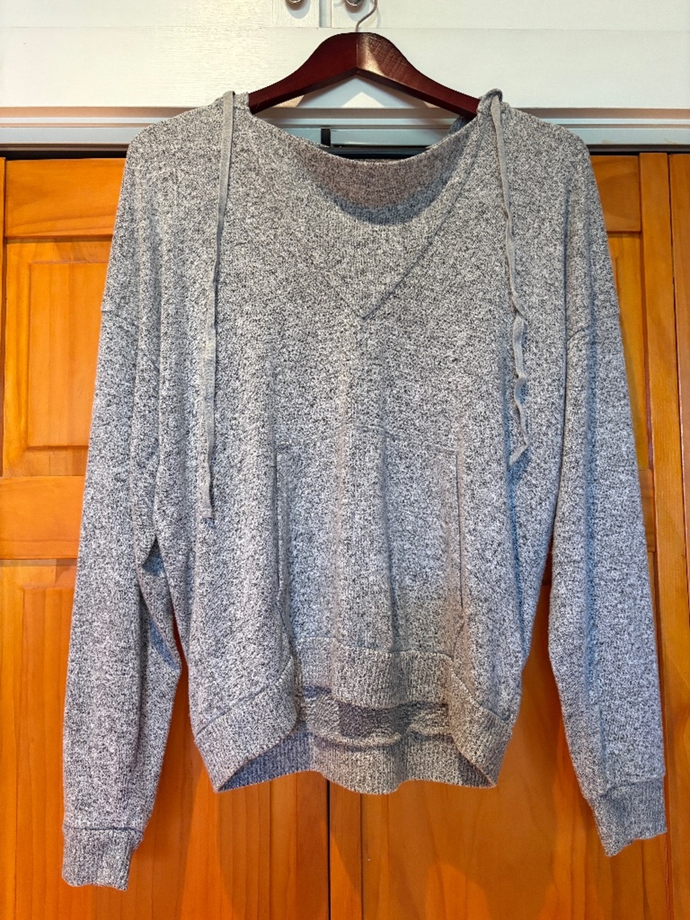 Joie Lightweight Hoodie Sweatshirt Size Medium Heathered Gray Kangaroo Pocket